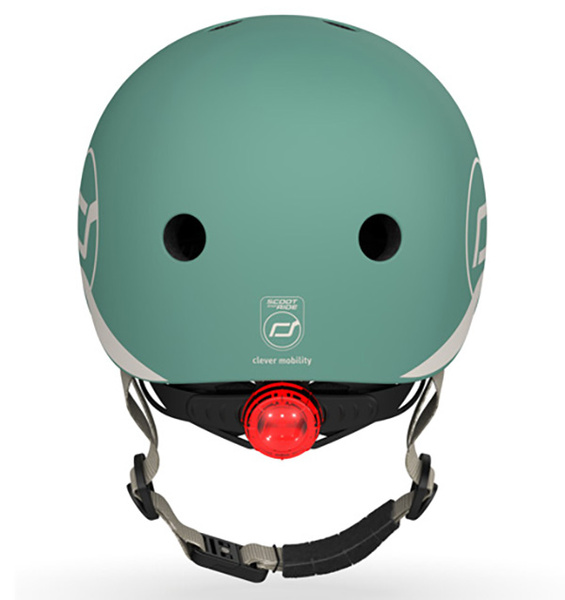 Zestaw: Scoot and Ride HK1 2w1 jeździk i hulajnoga dla dzieci 1-5 lat, kolor: Forest + kask rozm. XXS-S i ochraniacze XXS