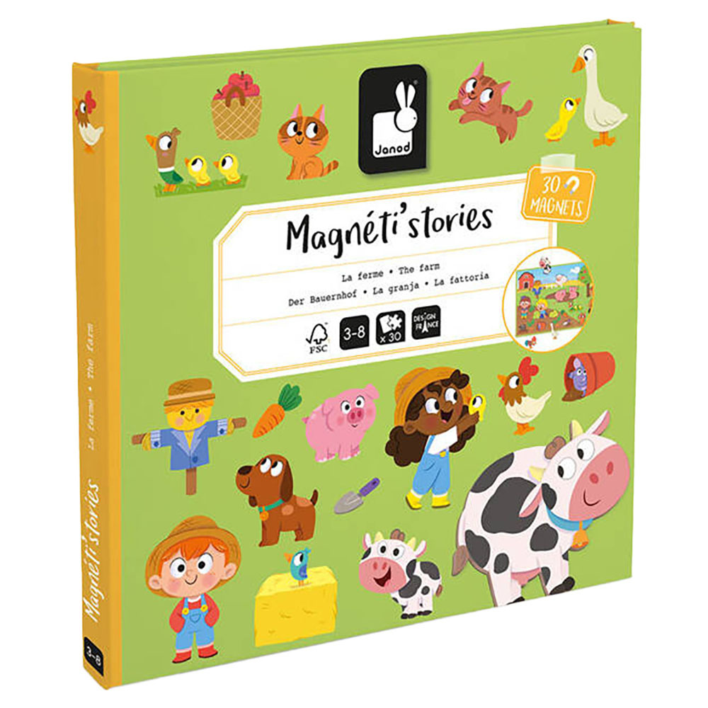 Układanka magnetyczna Farma Janod Magneti'stories – zabawka edukacyjna 3+