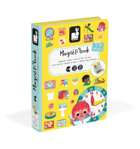 Magnetibook Magnetyczna układanka Uczę się zegarka, Janod