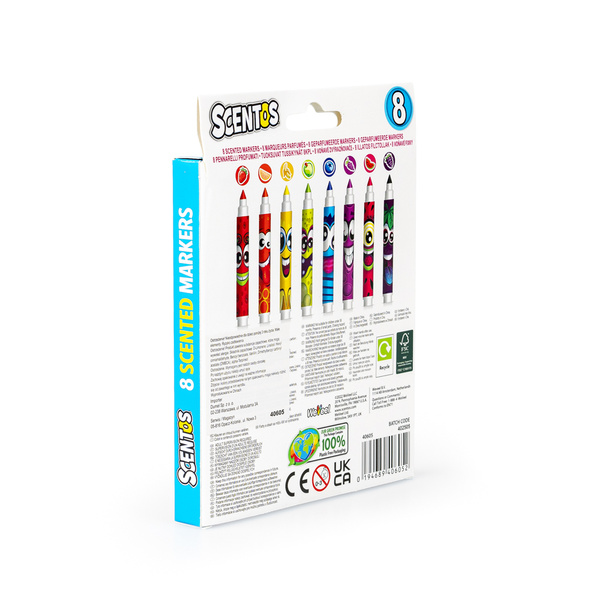 Pachnące Markery - Śmieszne Minki, zestaw 8 szt., 3 lata+, Scentos