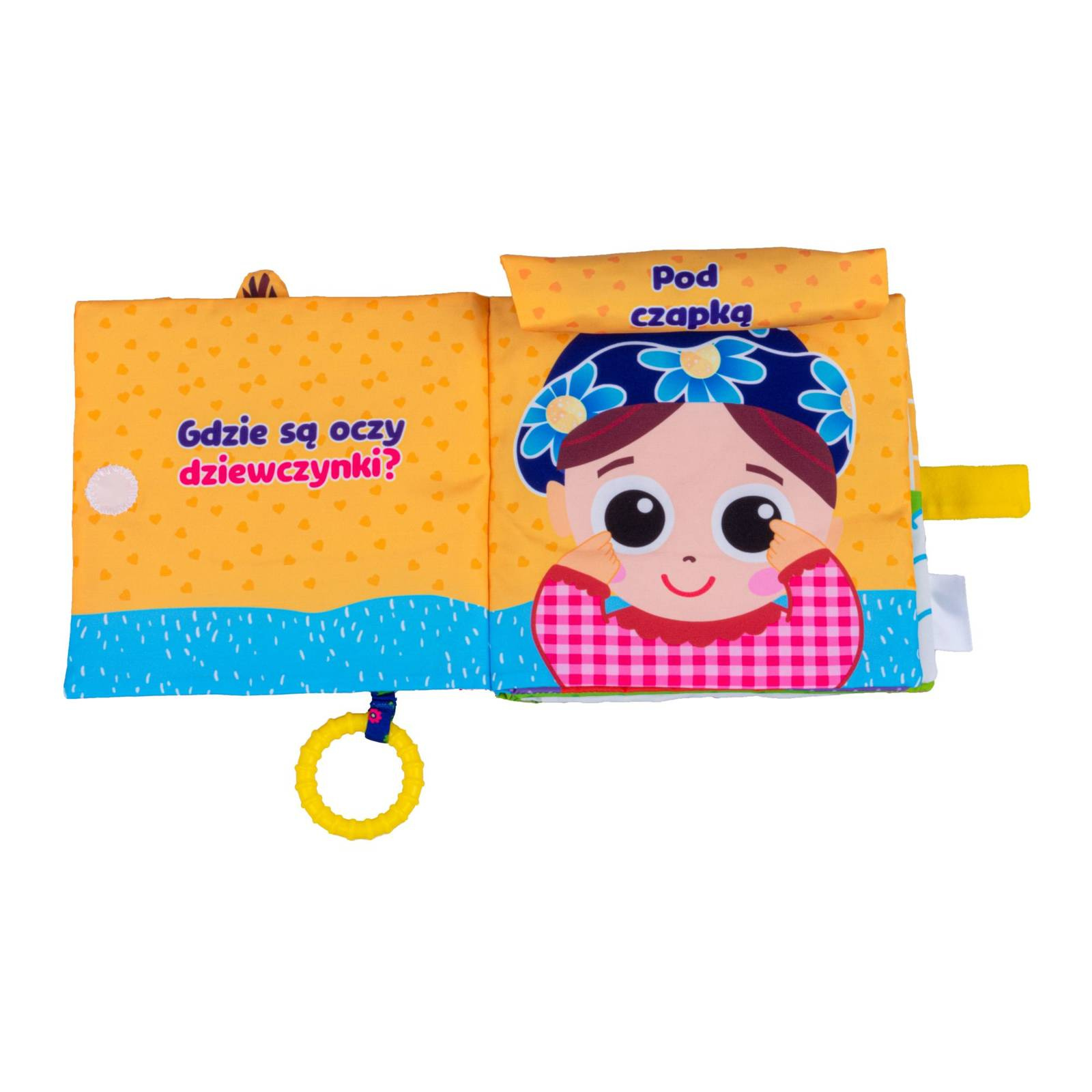 Książeczka sensoryczna Jolly Baby z gryzakiem 6m+ – kolorowa zabawka