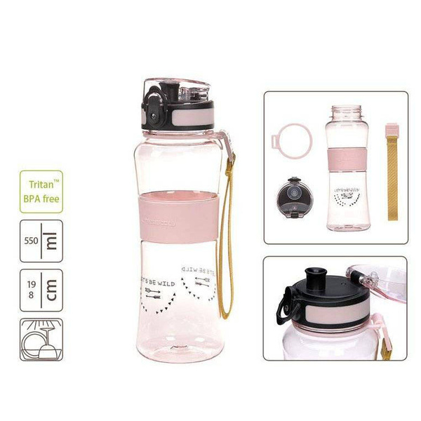 Butelka tritanowa bidon ze sportowym ustnikiem 550 ml Adventure Girls, Lassig