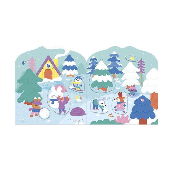 Zestaw kreatywny - książeczka z naklejkami Wieś, dla dzieci, 18 m+, Janod