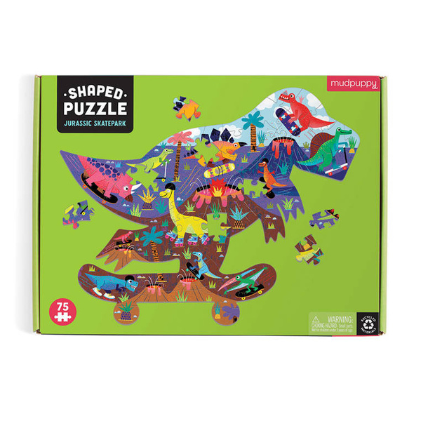 Puzzle konturowe Jurajski Skatepark 75 elementów 5+, Mudpuppy