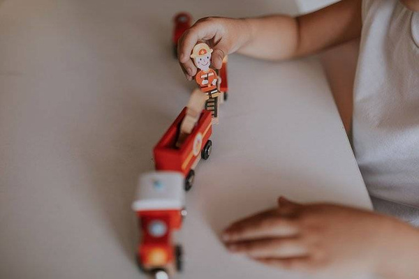 Pociąg drewniany Straż pożarna Story, Janod