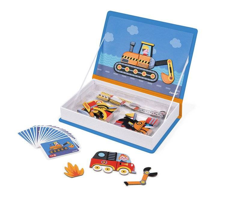Magnetyczna układanka pojazdy Janod Magnetibook edukacyjna
