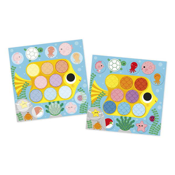 Zestaw kreatywny Okrągłe naklejki My arts & crafts dla dzieci 2+, Janod