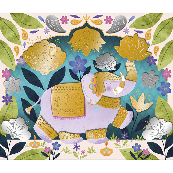 Zestaw kreatywny Metalowe naklejki do wytłaczania Bollywood dla dzieci 7 lat+, Janod