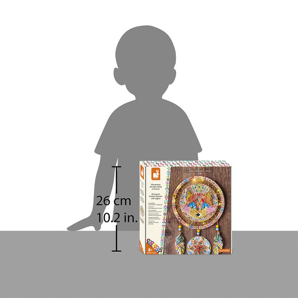 Zestaw kreatywny Przeplatanka 3D Świecący łapacz snów, dla dzieci 8 lat+, Janod