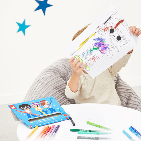 Zestaw kreatywny - Flamastry z filcową końcówką 18 kolorów, 3 lata+, Janod