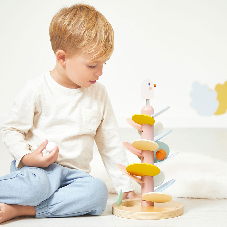 Drewniany kulodrom Janod Sweet Cocoon pastelowy design