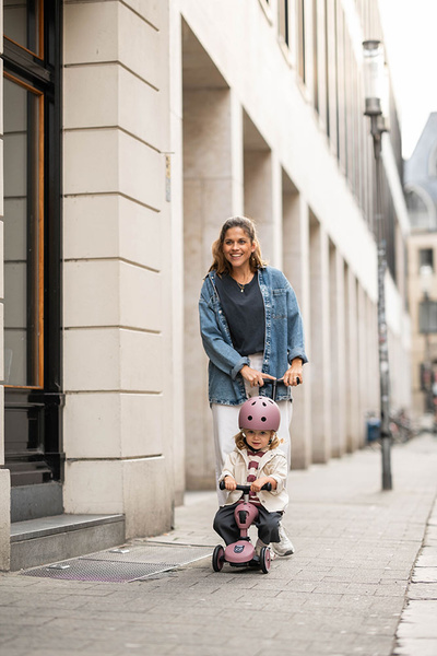 Scoot and Ride HK1 Push and Go 2w1 jeździk i hulajnoga dla dzieci 1-5 lat, kolor: Wildberry