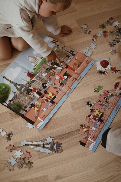 Puzzle w walizce Paryż 200 elementów 7+, Janod