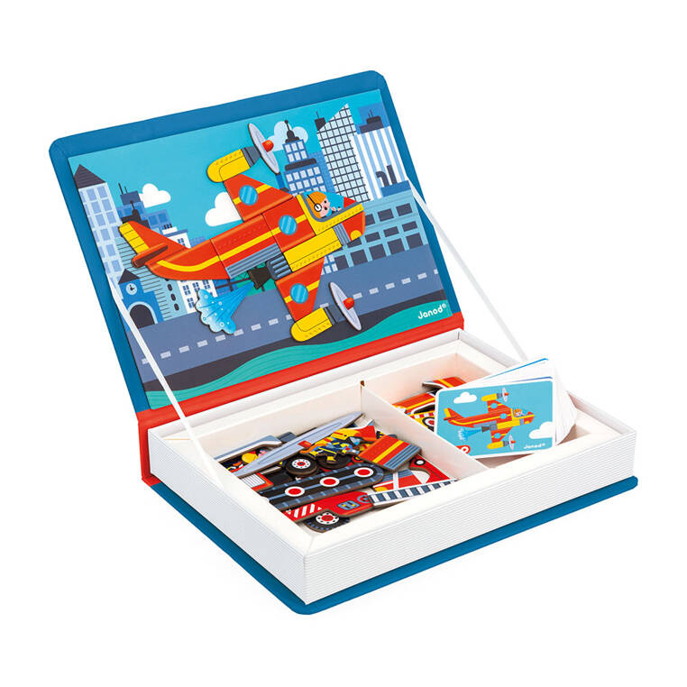 Układanka magnetyczna Janod Magnetibook straż pożarna