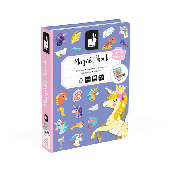 Magnetyczna układanka Jednorożec Magnetibook 3-8 lat, Janod