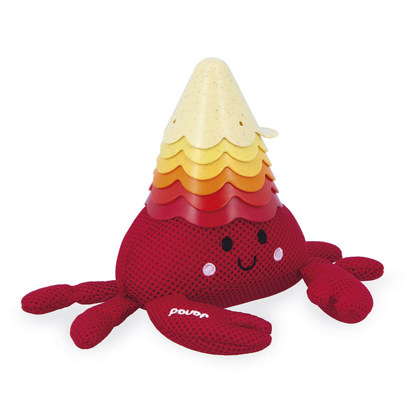 Zabawka do kąpieli - krab z muszelkami, dla dzieci, 10 m+, Janod