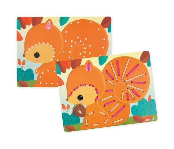 Zabawka manipulacyjna – przeplatanka Zwierzątka, Janod