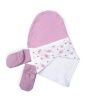 Sinsay Komplet niemowlęcy dziewczęcy 3-elementowy, czapeczka, śliniak, skarpetki