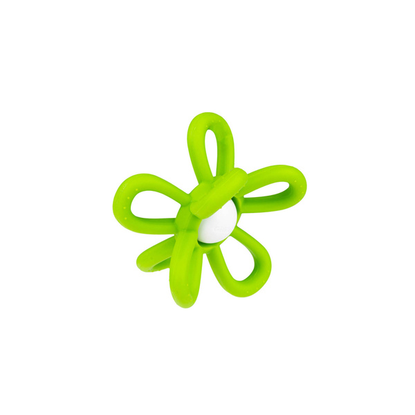 Grzechotka Gryzak silikonowy Kwiatek uspokajający zielony 3 m+, Giligums