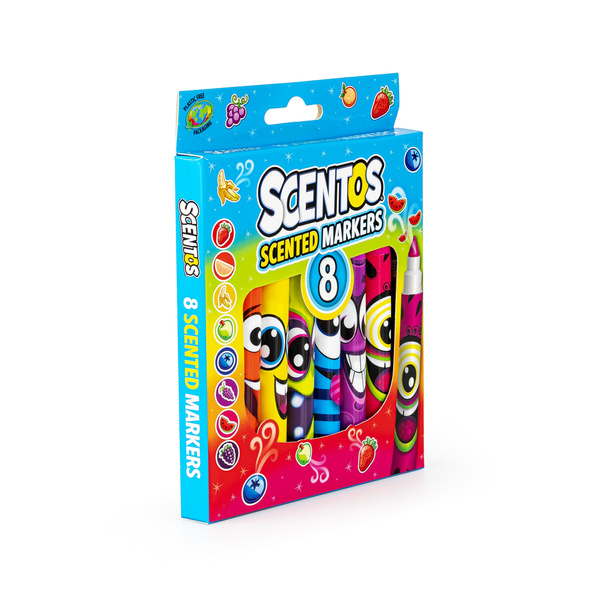 Pachnące Markery - Śmieszne Minki, zestaw 8 szt., 3 lata+, Scentos