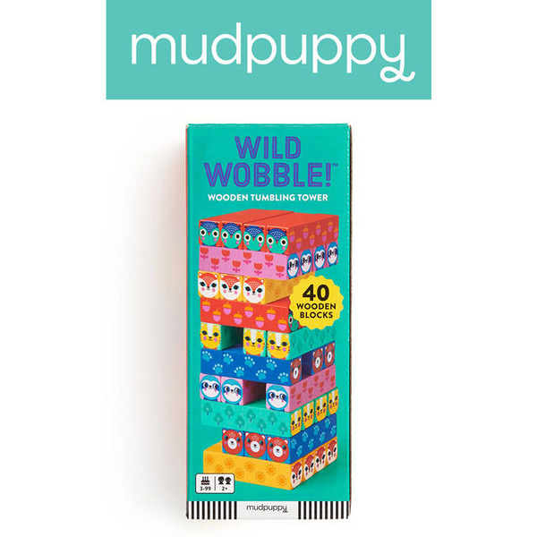 Gra zręcznościowa, drewniana - Chwiejąca się wieża dla dzieci 3+, Mudpuppy