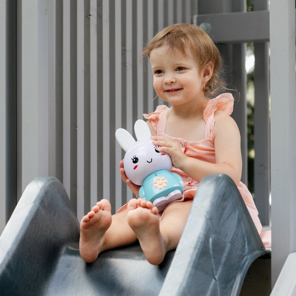 Zabawki interaktywne /edukacyjne - Króliczek Honey Bunny - jasny niebieski, 0 m+, Alilo