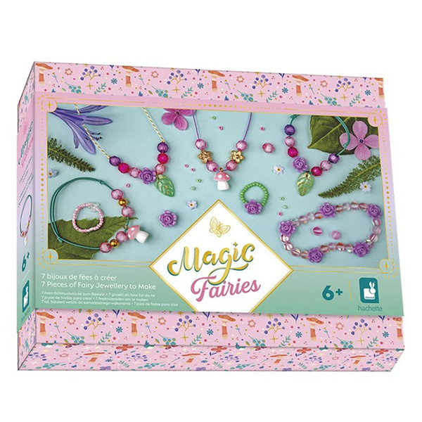Zestaw kreatywny do tworzenia biżuterii ze szkatułką Wróżki, dla dzieci 6 lat+, Janod