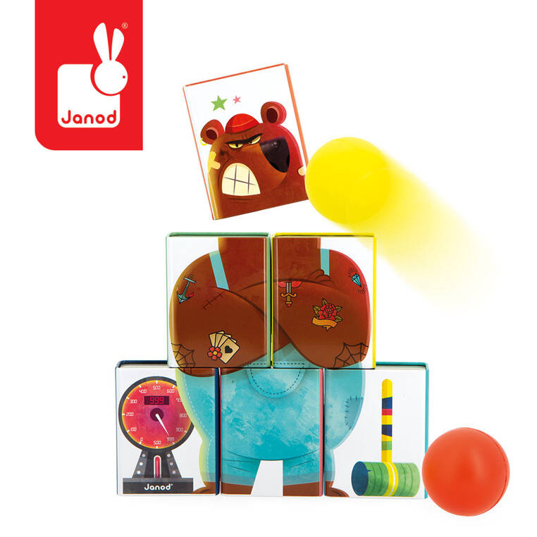 Janod Applepop gra edukacyjna puszki do zbijania