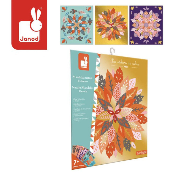 Zestaw kreatywny Mandale Natura - zabawka artystyczna dla dzieci 7+, Janod