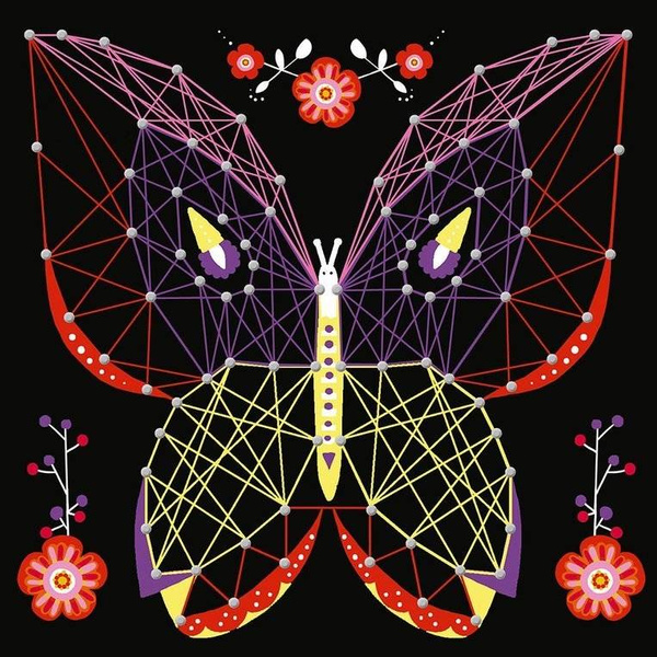 Zestaw kreatywny Przeplatanka 3D String art Zwierzęta 10+, Janod