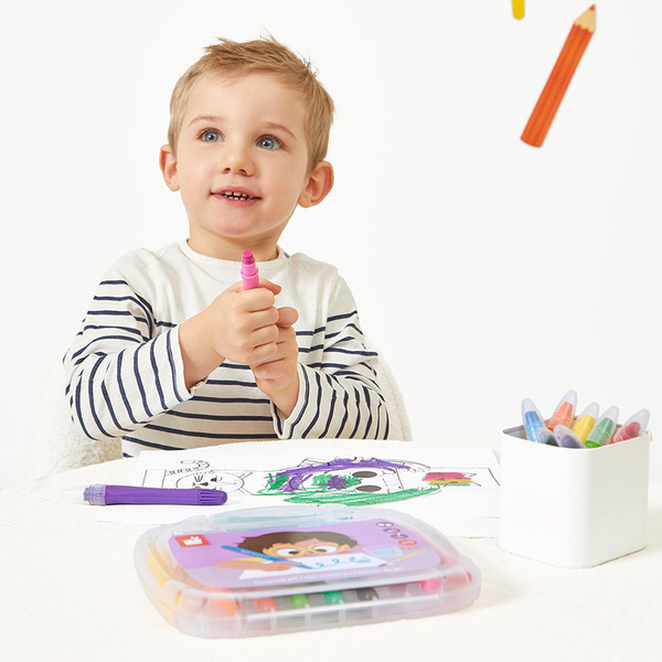 Zestaw kreatywny - Kredki żelowe 10 kolorów, dla dzieci, 3 lata+, Janod