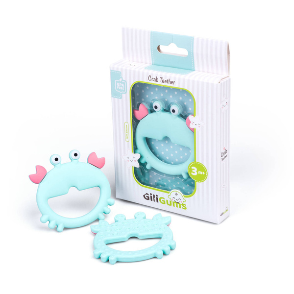 Silikonowy Gryzak Krab niebieski, Giligums