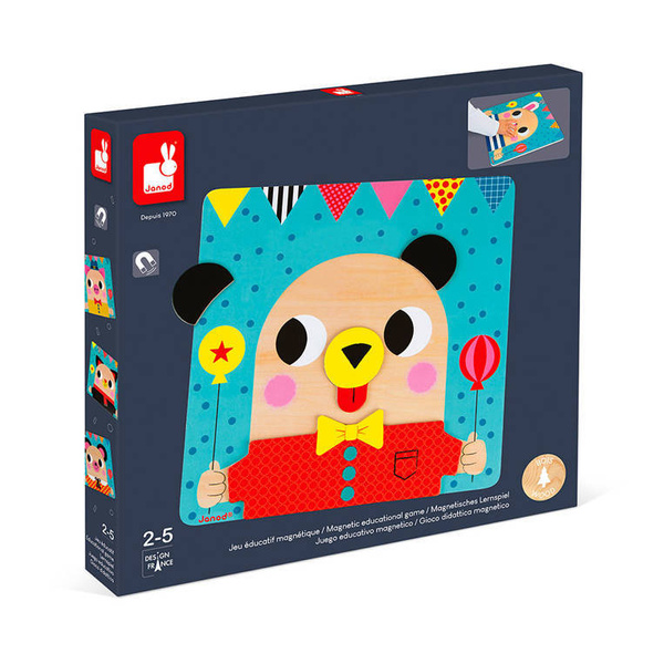 Układanka drewniana magnetyczna Zwierzątka 2+, Janod