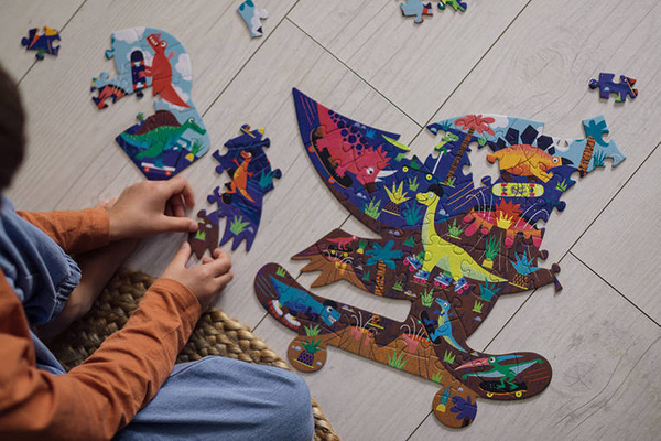 Puzzle konturowe Jurajski Skatepark 75 elementów 5+, Mudpuppy