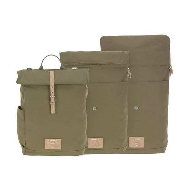 Green Label Plecak dla mam z akcesoriami Rolltop Backpack Olive, Lassig