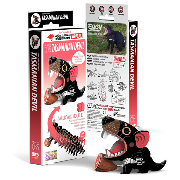 Układanka Puzzle 3D Diabeł tasmański - zestaw kreatywny dla dzieci 6 lat+, Eugy