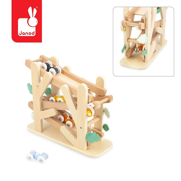 Janod Drewniany kulodrom Rampa wyścigowa dla mrówek Sweet Cocoon 12 m+