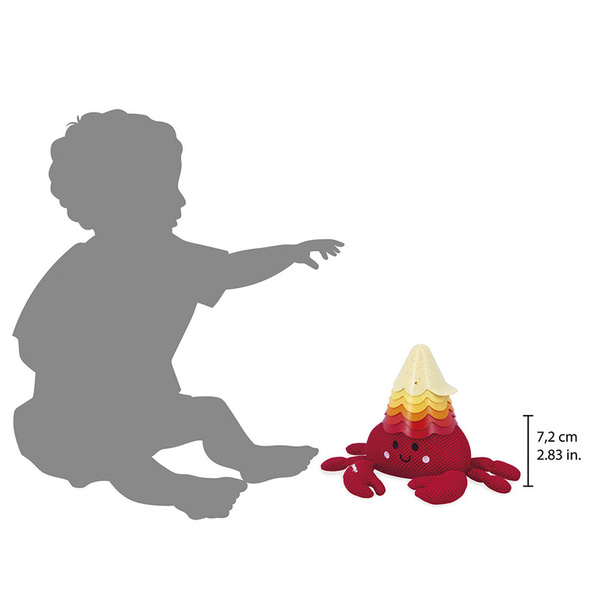 Zabawka do kąpieli - krab z muszelkami, dla dzieci, 10 m+, Janod
