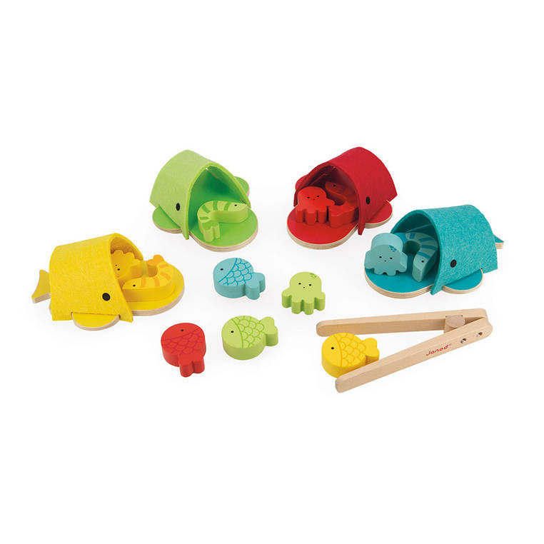 Janod sortowanie kolorów filcowe wieloryby bezpieczeństwo