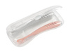 Zestaw 2 łyżeczek silikonowych w podróżnym etui 4 m+ Old Pink, Beaba