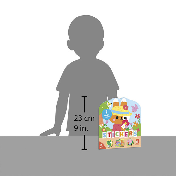 Zestaw kreatywny - książeczka z naklejkami Wieś, dla dzieci, 18 m+, Janod