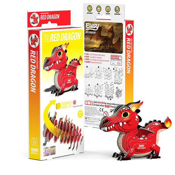 Układanka 3D Czerwony Smok, Eugy