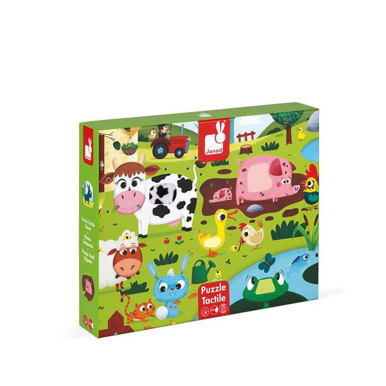 Puzzle sensoryczne Farma Janod – stymulacja zmysłów