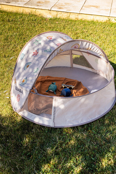 Namiot plażowy 100 cm średnicy, z moskitierą i pokrowcem Breezynest UV, Beaba
