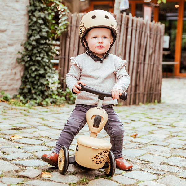 Scoot and Ride HK1 Lifestyle 2w1 jeździk i hulajnoga dla dzieci 1-5 lat, kolor: Leopard