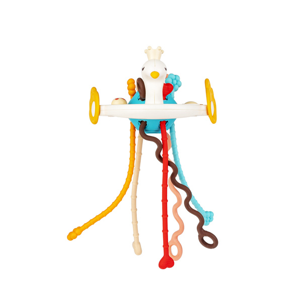 Zabawki sensoryczne - Łabędź Kolorowe Linki, dla dzieci 18 m+, Tuli Fun, Dumel