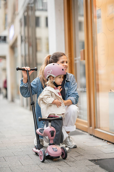 Scoot and Ride HK1 Push and Go 2w1 jeździk i hulajnoga dla dzieci 1-5 lat, kolor: Wildberry