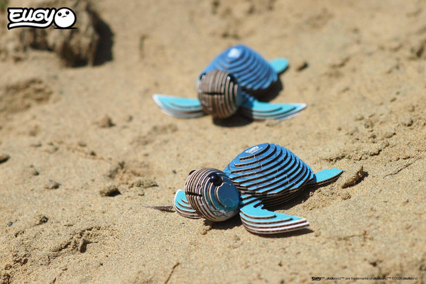 Układanka 3D Żółwik - puzzle przestrzenne zabawka kreatywna dla dzieci 6 lat+, Eugy