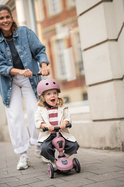 Scoot and Ride HK1 Push and Go 2w1 jeździk i hulajnoga dla dzieci 1-5 lat, kolor: Wildberry