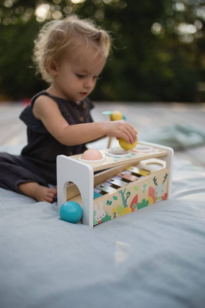 Drewniane cymbałki z kulodromem Pure 12 m+, Janod